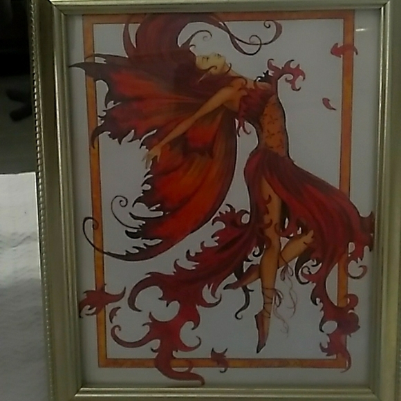 amy 2001 Other - Fire Fairy Beautiful Framed Print.
